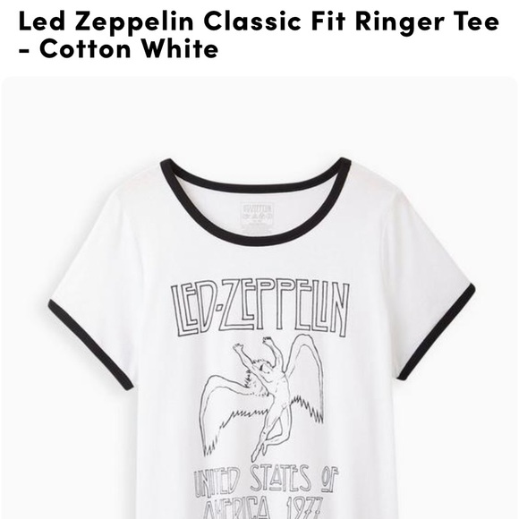 torrid Tops - Led Zeppelin Classic Ringer Tshirt